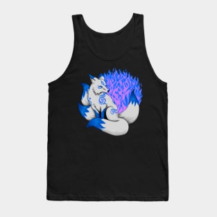 Dark Blue Kitsune Tank Top